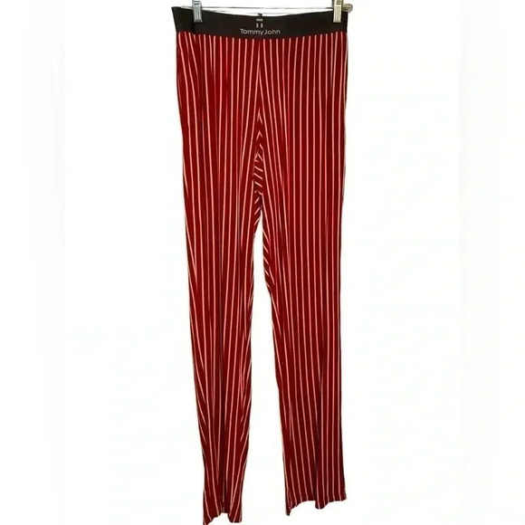 Tommy John lounge pants. Red with white stripe women’s small - Picture 2 of 4